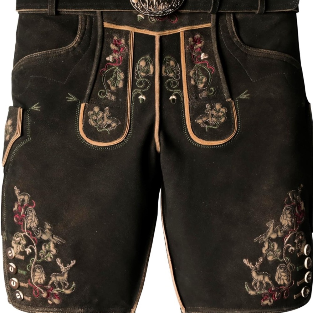 Lederhosen Men - German Bavarian and Oktoberfest - Leather - Size 56/US 40